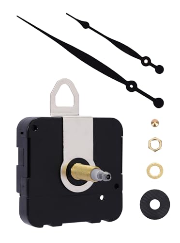 High Torque Clock Movement Kit, Long Shaft Mechanism with 8 inch Hands - size: Thread Length: 0.75 inch