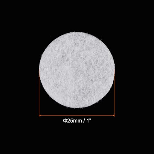 HARFINGTON 200pcs Round Felt Circles, 25mm 1" Pre Cut Felt Craft Pads Non-Woven Mini Felt Fabric Circles for DIY Sewing Handcraft Cut Projects Craft Finishing, White - color: White, size: 25mm