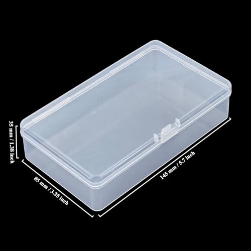 19 Pack Rectangular Clear Plastic Storage Containers - size: 5.7 x 3.35 x 1.38 inch