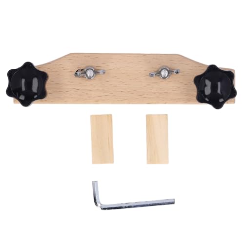Generic Guitar Bridge Clamp, Maple Wood and Metal Guitar Bridge Holding Repair Luthier Tool with Cork Spacers and L Wrench, for Home and Repair Stores
