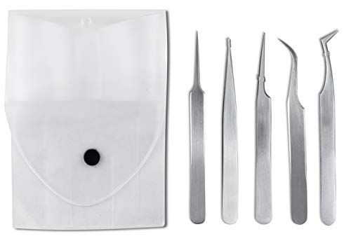 Microdissection Forceps Set with 5 fine point Forceps