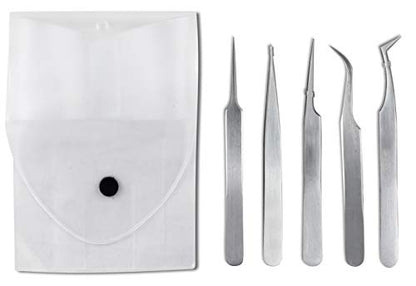 Microdissection Forceps Set with 5 fine point Forceps