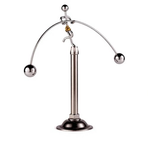 Sunnytech Steel Balance Toy Weightlifter Kinetic Art Balance Toy Balancing Decompressive Science Psychology Home Offic Decor Desk Decor WJ049 - style: WJ049