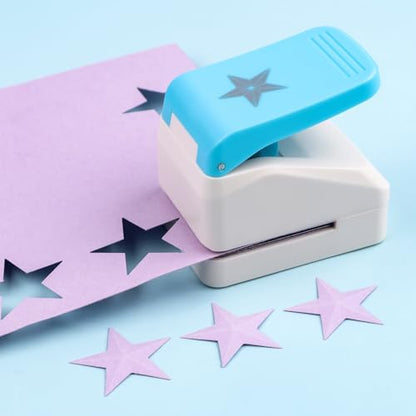 Star Punch | 1.4 inch Star Hole Punch | Portable Lever Action Craft Punches | Paper Puncher for Crafting Scrapbooking and Crafts Projects | Handmade Crafters' Tools for Paper & Cardstock - color: 1 Star