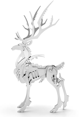 FILASLFT 3D Metal Puzzles for Adults,Mechanical Model Kit Small Dream Elk - color: A9-small Elk-silvery