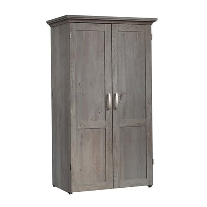 Sauder Miscellaneous Storage Craft & Sewing Armoire, L: 35.112" x W: 21.81" x H: 61.58", Mystic Oak - color: Mystic Oak