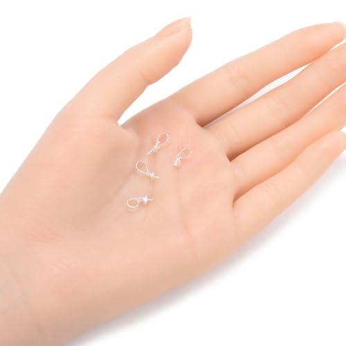 10pcs Adabele Real Sterling Silver Pendant Clasp Peg Bail 4mm/0.16 Inch Cap - color: Sterling silver, size: 4mm (0.16") Cap - 10pcs
