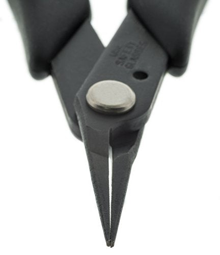 Xuron - 450SAS Tweezer Nose Pliers - Serrated, ESD Safe Grips - size: Serrated Static Control Grips