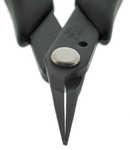 Xuron - 450SAS Tweezer Nose Pliers - Serrated, ESD Safe Grips - size: Serrated Static Control Grips
