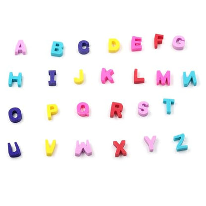 100 Pcs 3D Letter Polymer Clay Beads Mixed Heishi Spacer Beads Supplies for DIY Bracelet Earring Necklace Jewelry Making - color: Letter