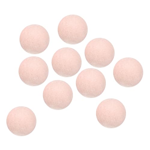 PATIKIL Wool Felt Balls Beads Wool Felting Pom 3.1cm 31mm Light Pink for Home Crafts Handcrafts Project DIY Pack of 10 - color: Light Pink