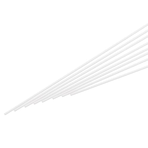 MECCANIXITY ABS Plastic Rod 1 mm x 500mm White Pack of 30 Pcs - color: White, size: 1 mm x 500 mm