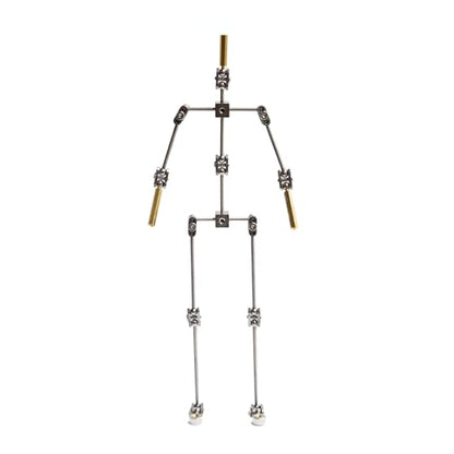 Studio Stop Motion Armature Kit - Feet Tie Down DIY Metal Puppet Figure Skeletons Easy Assembly for Animation Character Design & Creative Fun, Perfect for Stop Motion Animation (Silver, 10.6in) - size: 10.6in