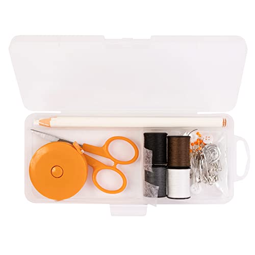Fiskars Sewing Kit with Scissors, Measuring Tape, Pins, Thread and More, 62-Piece Sewing Set with Case, Craft Supplies, Clear, Compact(Pack of 12) - size: Compact (Pack of 12), style: Sewing accessories 62 piece