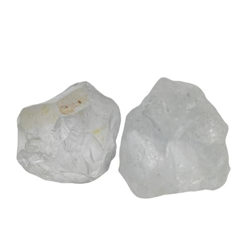 Crystals, Rocks, Jade, Crystals and Healing Stones, Witchcraft Supplies, Healing Crystals, Stones, Healing Stones, Rock Collection, Agate, Raw Stones (Clear Quartz, 2 Pcs) - color: Clear Quartz