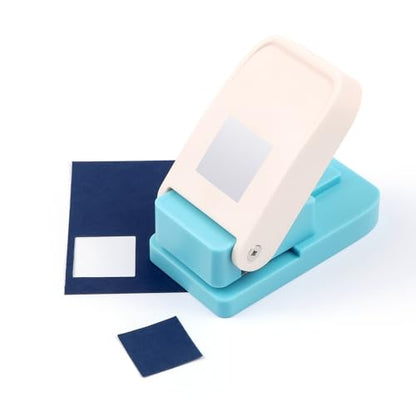 BAOFALI 1 Inch Square Punch Lever Action Craft Punch Making 1X1 inch Equilateral Square for Paper Crafting Scrapbooking DIY Card Making Arts Crafts Supplies - color: 1 Inch Square Punch