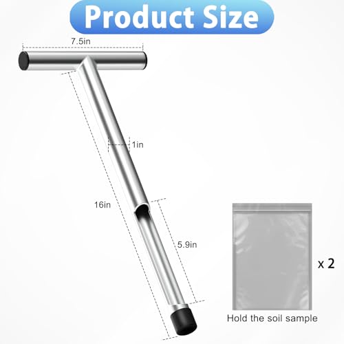 ForoGore 17 Inch Stainless Steel Soil Sampler Probe - size: 17 INCH