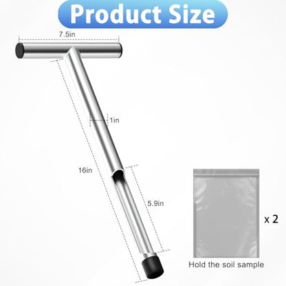 ForoGore 17 Inch Stainless Steel Soil Sampler Probe - size: 17 INCH