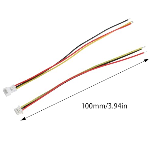 40Pcs JST 1.25mm 3Pin Male Female Terminal Wire, 100mm 26AWG - size: 1.25mm 3P