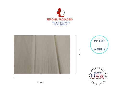 Parchment Tissue Paper Squares, Bulk 24 Sheets, Premium Gift Wrap and Art Supplies for Birthdays, Holidays, or Presents by Feronia packaging, Large 20 Inch x 26 Inch - color: Parchment