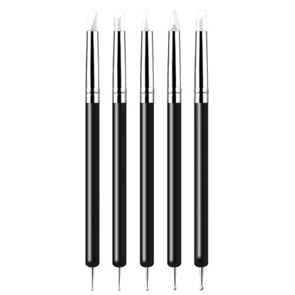 15 PCS Blue Clay Sculpting Tools Set, Professional Silicone Brushes & Dotting Tools Kit for Polymer Clay, Air Dry Clay, Pottery, Modeling & Crafting for Adult-Black - color: 15Pcs-Black
