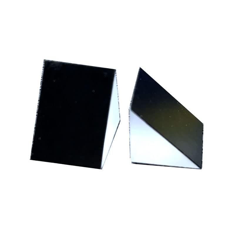 Right Angled Triangular Prism, N-BK7 (K9) Optical Components Glass for Precision Instruments Excellent, Physics, Light Refraction & Wavelength Experiments - size: 10MM