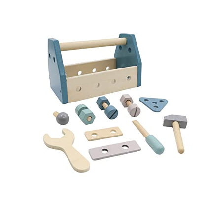 Montessori Wooden Tools Toddler Educational Construction Toy - color: Blue