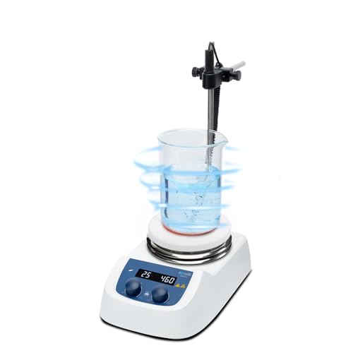 ONiLAB Magnetic Hotplate Stirrer, 5-inch, 120℃ LED Digital, 200-1500RPM, 5L - style: Round 120℃ Hotplate Magnetic Stirrer
