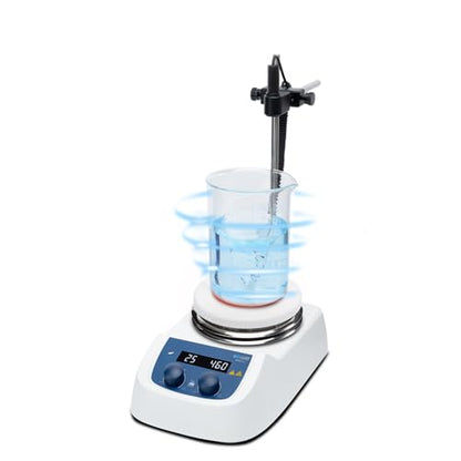 ONiLAB Magnetic Hotplate Stirrer, 5-inch, 120℃ LED Digital, 200-1500RPM, 5L - style: Round 120℃ Hotplate Magnetic Stirrer