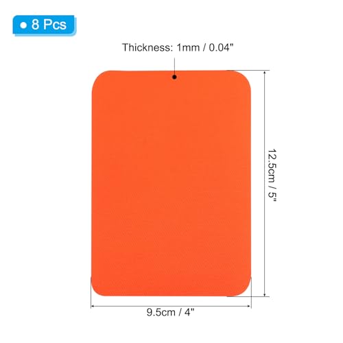 PATIKIL Fabric Iron-on Patches 8Pcs 5x4Inch Repair Patches Kit Orange-red - color: Orange-red