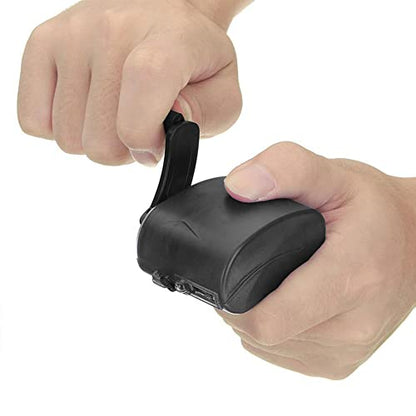 Portable Emergency 5V Hand Crank Generator Charger - color: Black