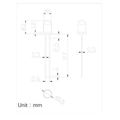 100pcs 5mm Pink Lights LED Diodes (White Lens) Diffused Round Lens 29mm Long Lead (DC 3V) +100pcs Resistors (for DC 6-12V) Included,Bulb Lamps Light Emitting Diode - color: [15] Pink / 100pcs, style: 5mm Constant Light