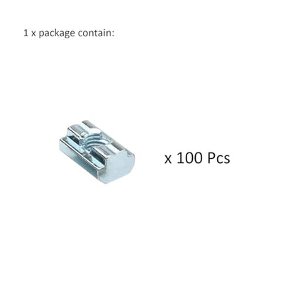100Pcs 25 & 10 Series Aluminum Extrusion Profile M6 T-Slot Slide Nuts Hardware for 1 Inch x 1 Inch 1" 1010 1020 2525 2550 Extruded Aluminum Fastener Accessories - style: 10 Series Type Nut
