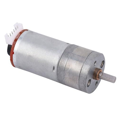 DIY Encoder Gear Motor with Mounting Bracket 65mm Wheel Kit, JGA25-371 Metal Gears DC12V for Smart Car Robot Printer Machinery Equipment (Speed 100) - size: Speed 100