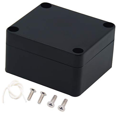 Junction Box, Zulkit Project Box IP65 Waterproof Outdoor Box ABS Plastic Electrical Boxes Electronic Enclosure Black 2.48 x 2.28 x 1.38 inch (63 x 58 x 35mm) - size: 2.48" x 2.28'' x 1.38''(Pack of 1)