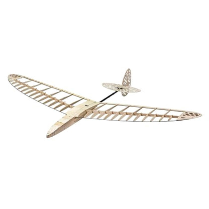 Balsa Wood Glider FD12 1200mm Wingspan Windrunner F3K Discus Launch Glider, RC Airplane Kit for Adults, DIY Building and Aerobatic Flight (KIT+Servos+Film Pack+Bag)