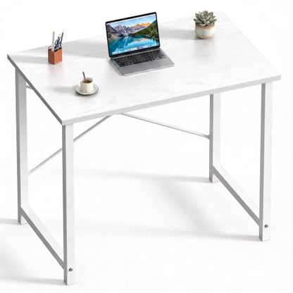 DUMOS 32 Inch Small Computer Desk, Gaming Desks for Home Office Bedroom - color: Modern White, size: 32 Inch