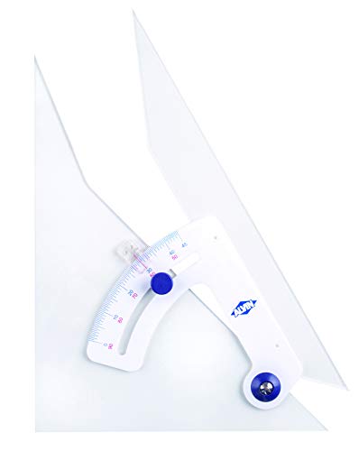 ALVIN 8" Tru-Angle Adjustable Triangle Model 108CB Made of High Impact Acrylic, with Aluminum Thumbscrew and Inking Edge, Includes Nylon Storage Case - 8 Inches - size: 8", style: With Inking Edge