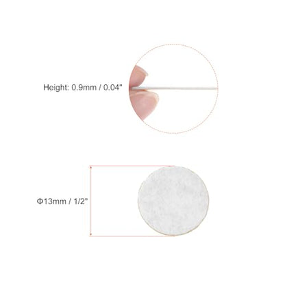 HARFINGTON 200pcs Round Adhesive Felt Circles, 13mm 1/2" Pre Cut Craft Stickers Non-Woven Mini Fabric Circles for DIY Sewing Handcraft Projects, White - color: White, size: 13mm (200pcs)