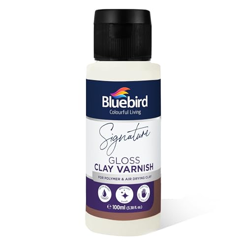 Bluebird Signature 100ML Air Dry Clay Glaze - Air Dry and Polymer Clay Varnish, Prevents Cracking and Scratches (3.4 Fl Oz) - size: 3.4 Fl Oz
