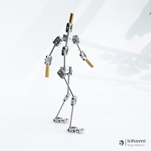 Studio Stop Motion Armature Kit - Feet Tie Down DIY Metal Puppet Figure Skeletons Easy Assembly for Animation Character Design & Creative Fun, Perfect for Stop Motion Animation (Silver, 7.4in) - size: 7.4in