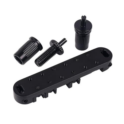 Banworks Electric Guitar Locking Tune-O-Matic Roller Saddle Bridge - color: Black