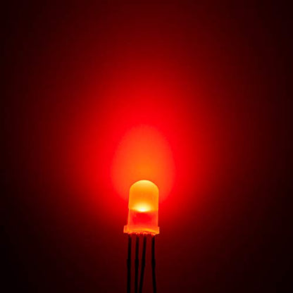 CHANZON 100 pcs 5mm RGB Multicolor Diffused LED Diode Lights Common Cathode - color: M) Rgb (Common Cathode) (100pcs)