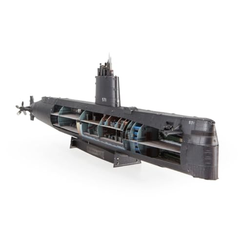 Fascinations Metal Earth Premium Series USS Nautilus 3D Metal Model Kit Bundle with Tweezers