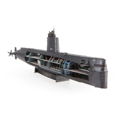 Fascinations Metal Earth Premium Series USS Nautilus 3D Metal Model Kit Bundle with Tweezers