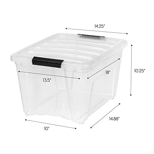 IRIS USA 6-Pack 32 Quart Storage Bins with Lids, Clear - size: 32 Qt, style: 6 Pack