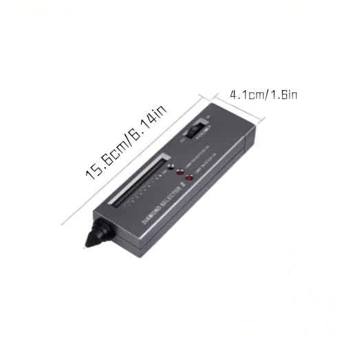 Professional Diamond Tester Pen – High Precision Jewelry Diamond Detector Tool, Portable Gemstone Identification Device for Jewelers and Beginners (Black, Batteries Not Included)