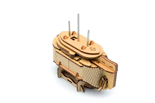 Puzzle Potato Tesla's Boat - Wooden Escape Room Puzzle Box for Adults - color: Tesla's Boat
