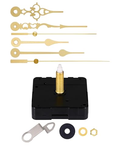 Upgrade Your DIY Clock Project with Long Shaft Silent Clock Mechanisms - Perfect for Thick Panels! Get Inspired and Create a Stylish Timepiece at Home (32mm Shaft, Gold Hands) - color: Gold