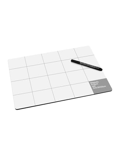 Large Size Magnetic Project Mat SHOWPIN Small Parts Work Mat with A Board Marker - Preventing The Small Screws from Getting Lost and Unorganized (9.8x11.8 inches) - size: 10"W x 11.8"H
